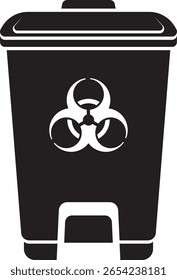 Vetor de desenho de ícone de bin Biohazards.
