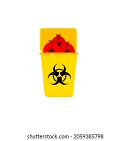 Biohazards waste illustration, Biohazards garbage illustration.