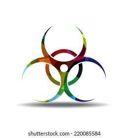 Biohazrd Sign Colorful Vector Icon Design