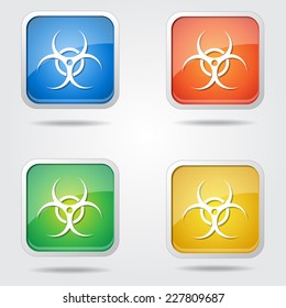 Biohazrd Sign Colorful Vector Icon Design