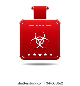 Biohazrd Sign Red Vector Icon Design