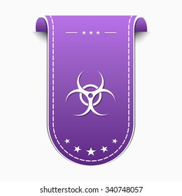 Biohazrd Sign Violet Vector Icon Design