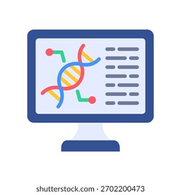 Icono bioinformático Ilustración vectorial plana