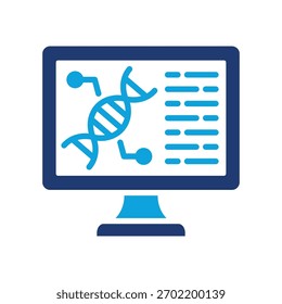 Icono bioinformático Ilustración vectorial mixta
