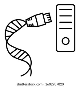 Bioinformatics Concpet, Understanding, analyze and interpret biological data vector Icon Design