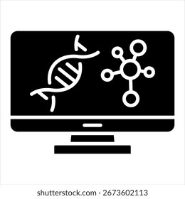 Bioinformatics Glyph Icon Vector Illustration