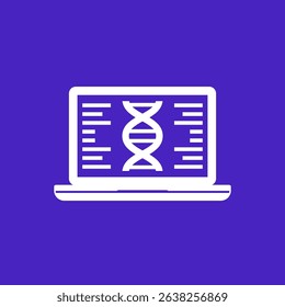 bioinformatics icon, analysis of biological data