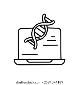 Bioinformatics icon vector stock illustration