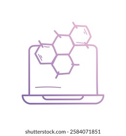 Bioinformatics Network icon vector stock illustration
