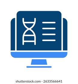 Bioinformatics Vector for Genetic Data and Medical Technology. DNA analysis icon, biotech illustration, futuristic healthcare concept