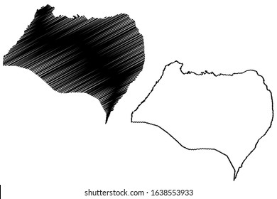 Bioko Norte (Republic of Equatorial Guinea, Provinces of Equatorial Guinea) map vector illustration, scribble sketch Bioko Norte Province (Bioko island) map