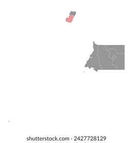 Bioko Sur province map, administrative division of Equatorial Guinea. Vector illustration.