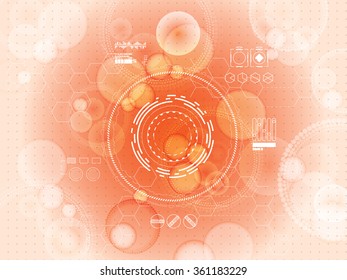 biological background with hud elements