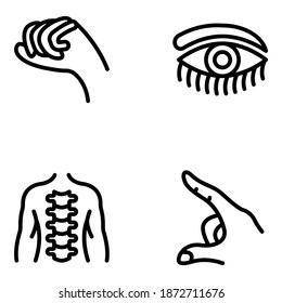 Cuerpo Biológico Cuerpo de Iconos Sólidos