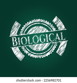 Biological with chalkboard texture. Vector Illustration. Detailed. 