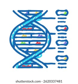código biológico criptogenética ícone doodle esboço vetor. código biológico sinal de criptogenética. ilustração símbolo isolado