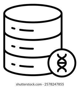 Biological Databases icon line vector illustration