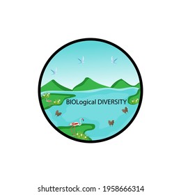 biological diversity concept. biodiversity day. illustration vector