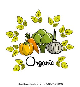 biological food icon stock