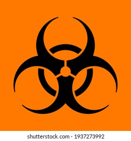 Biological Hazard or Biohazard Icon. Vector Image.