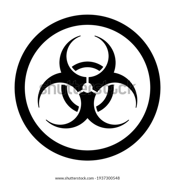 Biological Hazard Biohazard Icon Vector Image Stock Vector (Royalty ...