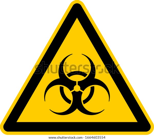 Biological Hazard Biohazard Sign Triangular Frame Stock Vector Royalty