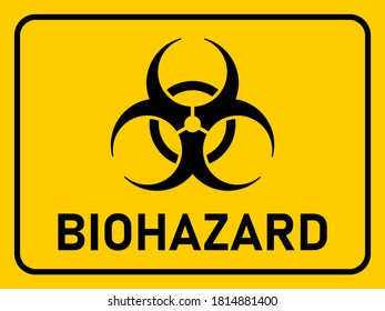 Biological Hazard Or Biohazard Sign. Vector Image.