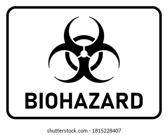 Signo de peligro biológico o biológico. Imagen vectorial.