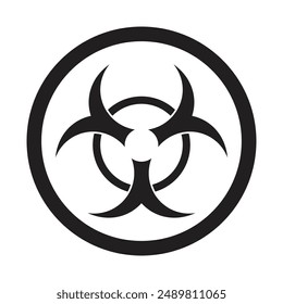 biological hazard flat icon vector