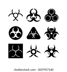 biological hazard icon or logo isolated sign symbol vector illustration - Collection of high quality black style vector icons
