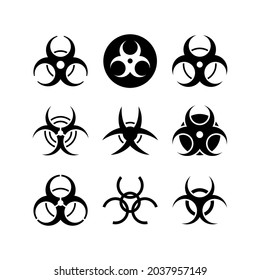 biological hazard icon or logo isolated sign symbol vector illustration - Collection of high quality black style vector icons
