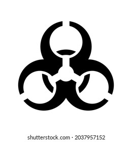 biological hazard icon or logo isolated sign symbol vector illustration - high quality black style vector icons
