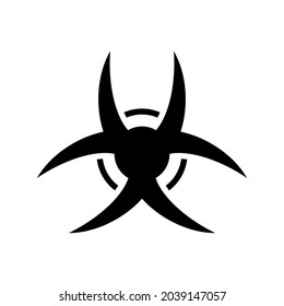 biological hazard icon or logo isolated sign symbol vector illustration - high quality black style vector icons

