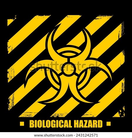 Biological hazard, icon and logo vector