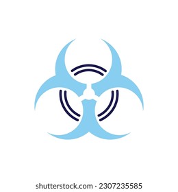Icono de línea vectorial relacionada con el peligro biológico. Bioriesgo. Aislado sobre fondo blanco. Ilustración vectorial. Trazo editable
