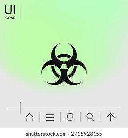 Sinal de perigo biológico. Elemento para seu design