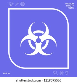 Biological hazard sign. Graphic elements for your design