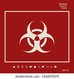 Biological hazard sign. Graphic elements for your design