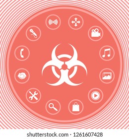 Biological hazard sign. Graphic elements for your design