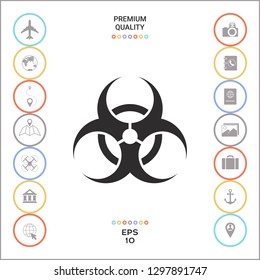 Biological hazard sign. Graphic elements for your design