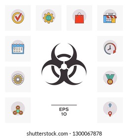 Biological hazard sign. Graphic elements for your design
