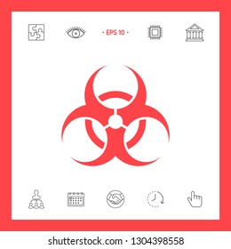 Biological hazard sign. Graphic elements for your design
