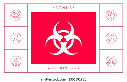 Biological hazard sign. Graphic elements for your design