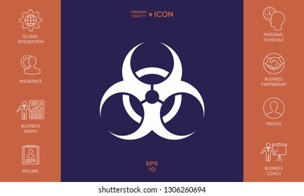 Biological hazard sign. Graphic elements for your design
