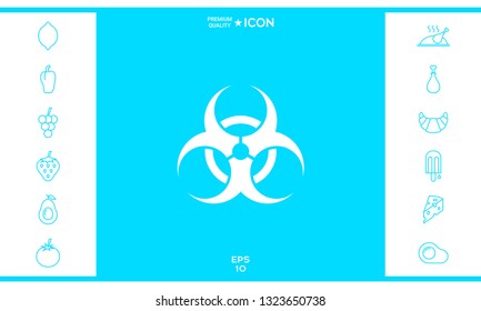 Biological hazard sign. Graphic elements for your design