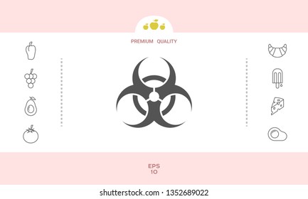 Biological hazard sign. Graphic elements for your design