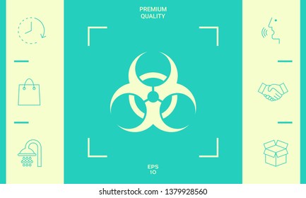 Biological hazard sign. Graphic elements for your design