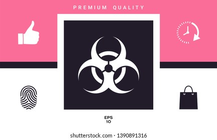 Biological hazard sign. Graphic elements for your design
