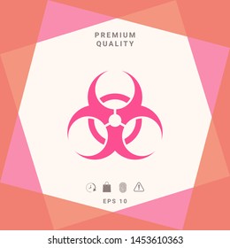 Biological hazard sign. Graphic elements for your design