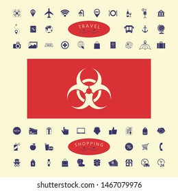 Biological hazard sign. Graphic elements for your design